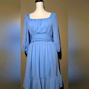 🍒Sky Blue Flowy Summer Dress